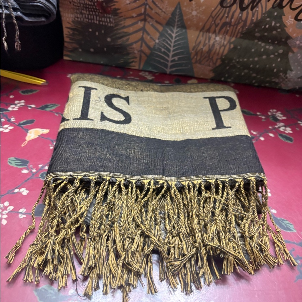 Paris Themed Scarf/shawl with Eiffel Tower Design